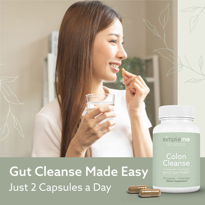 SIMPLEME Colon Cleanse Detox, Natural Constipation Relief for Adults, Fast Bloating Relief Colon Cleanser for Women & Men, 30-Day Gut Support