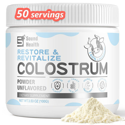 Colostrum Supplement Powder for Humans - Organic Bovine Colostrum Supplement for Gut Health, Hair Growth, Beauty,