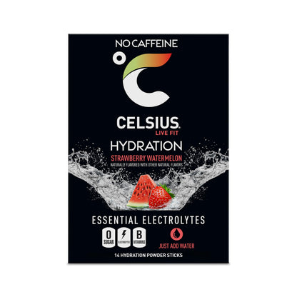 CELSIUS Hydration™ Strawberry Watermelon, Sugar Free Electrolyte Hydration Drink Mix (Pack of 14)