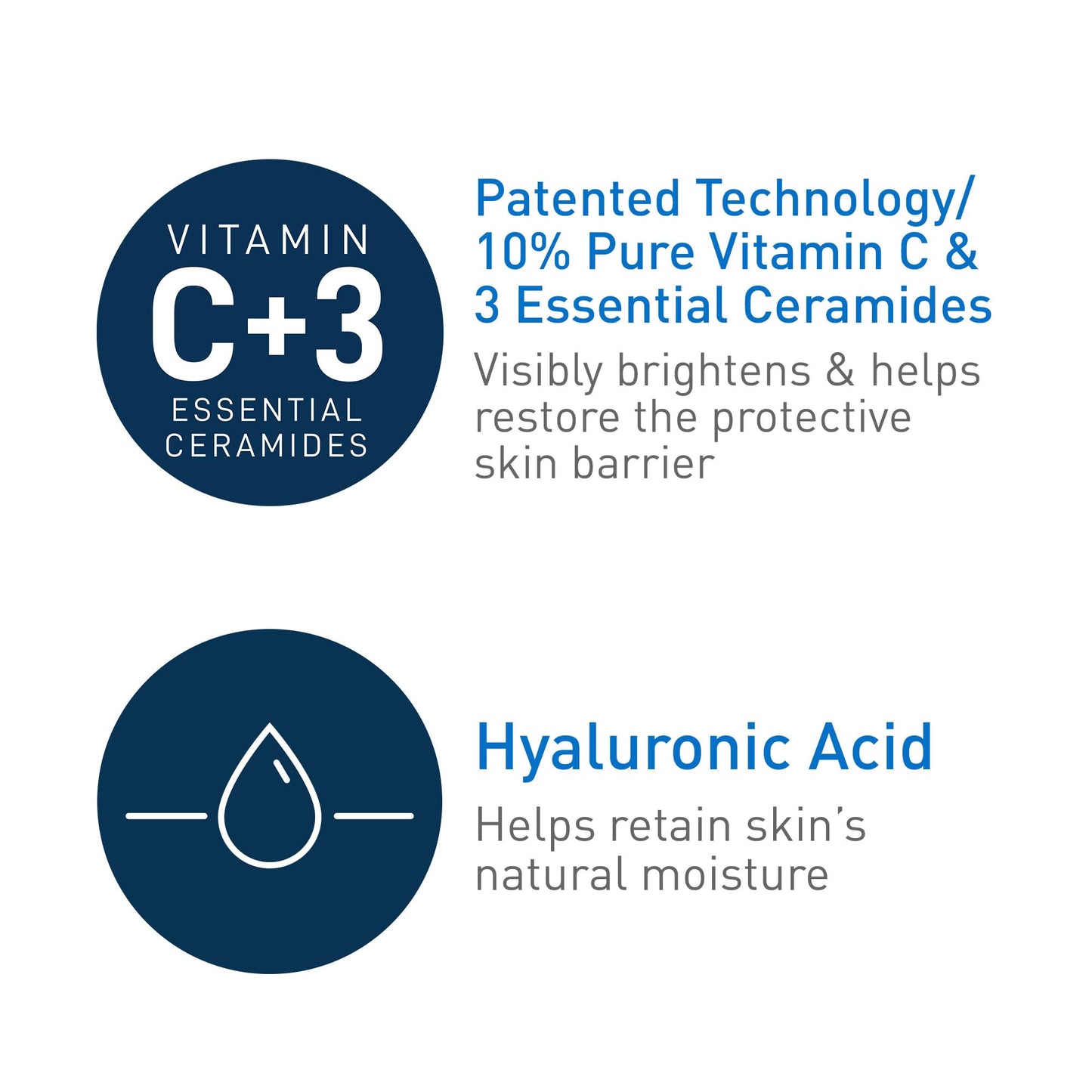 CeraVe Vitamin C Serum for Face with 10% Pure Vitamin C, Hyaluronic Acid & 3 Essential Ceramides, Skin Brightening Antioxidant Serum,