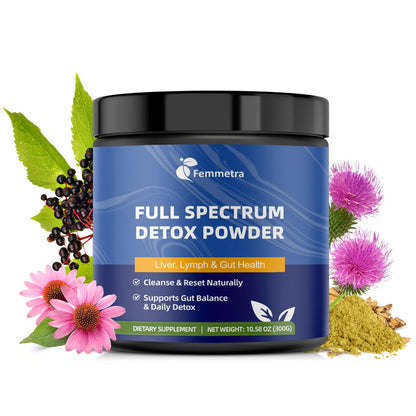 29-in-1 Full Spectrum Detox Powder | 5-Step Total-Body Reset for Liver, Lymphatic, Colon & Gut Support | Potent Earthy Taste