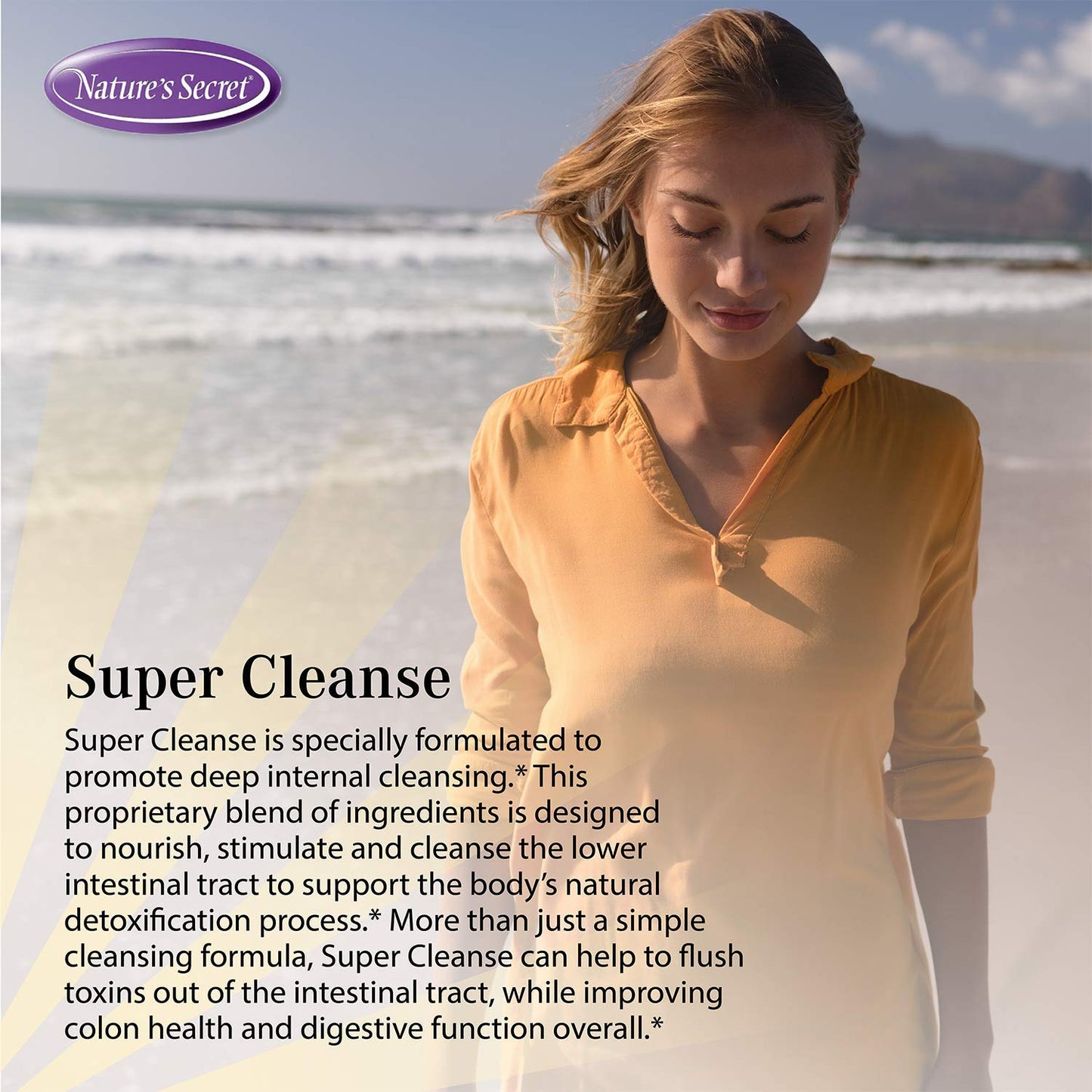 Nature's Secret Super Cleanse Extra Strength Toxin Detox & Gentle Elimination Body Cleanse, Digestive & Colon Health Support - Stimulating Blend of 14 Herbs