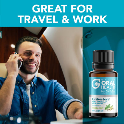 OraRestore Bad Breath Treatment for Adults Halitosis: Dentist Formulated Oral Rinse Concentrate Tooth Oil Liquid Toothpaste, Fresh Breath Mouthwash for Dry Mouth