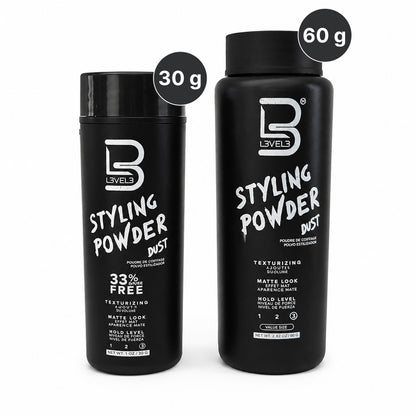 L3 Level 3 Styling Powder - Natural Look Mens Powder - Easy to Apply with No Oil or Greasy Residue (Small - 30 Grams)