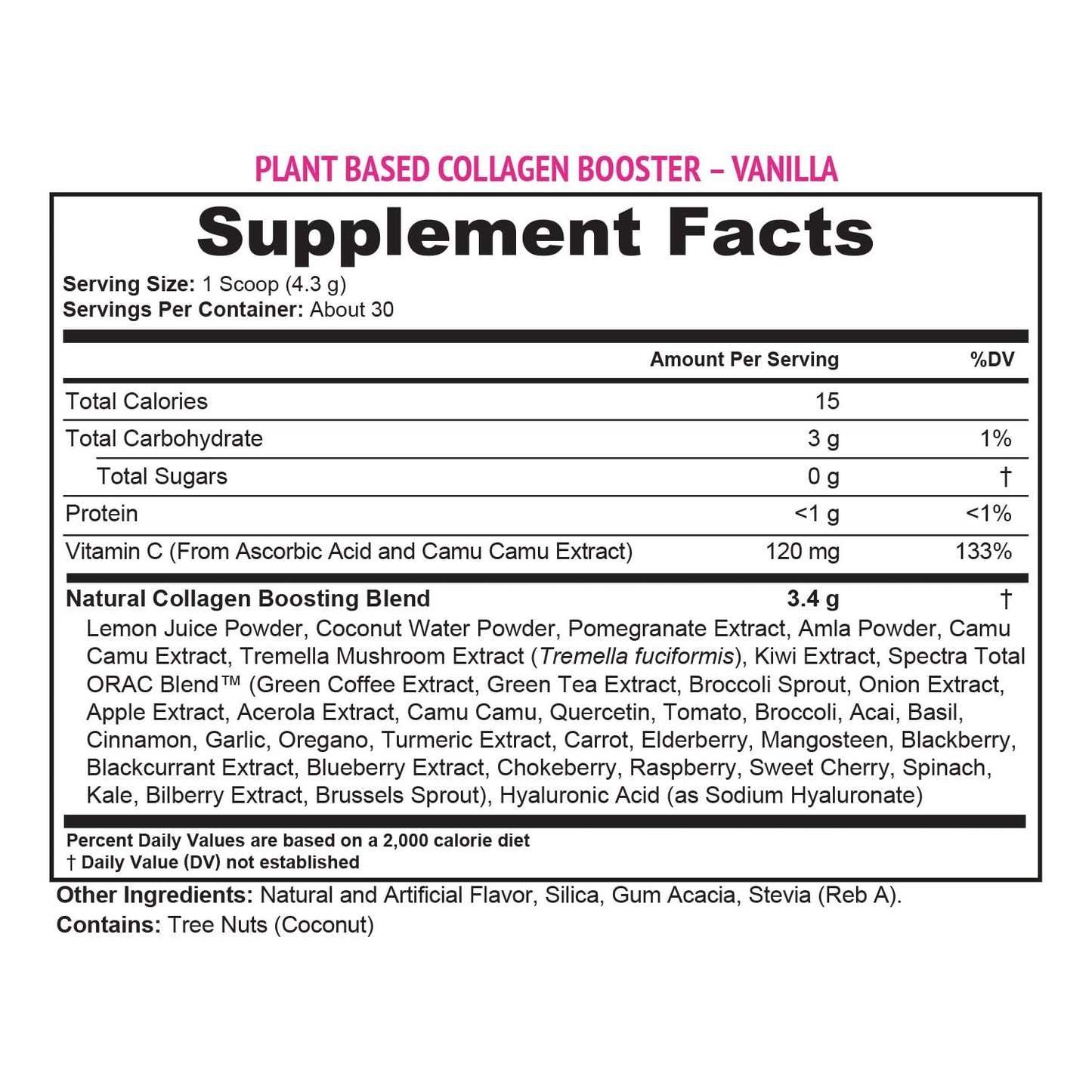 Vitauthority Vegan Collagen Powder for Women - Plant Based Collagen Supplement for Women with Proprietary Vegan Hair Skin and Nails Vitamins