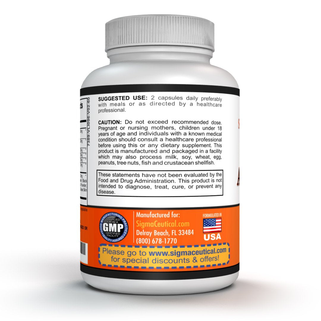 Sigmaceutical Super Antioxidant Capsules – 6 Superfruit Blend with Goji Berry, Acai, Resveratrol for Immune Support