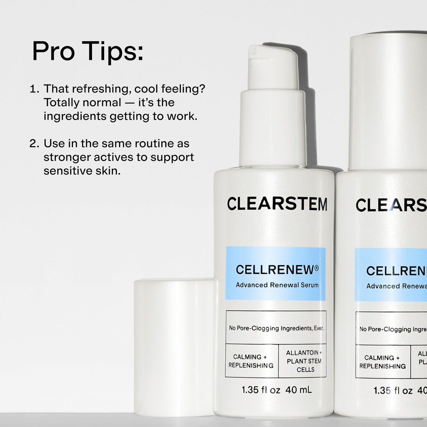 CLEARSTEM - CELLRENEW - Collagen Stem Cell Serum - Acne + Youthful Skin Face Serum - Hyaluronic Acid, Reishi, Aloe Vera - Facial Skin Care Products