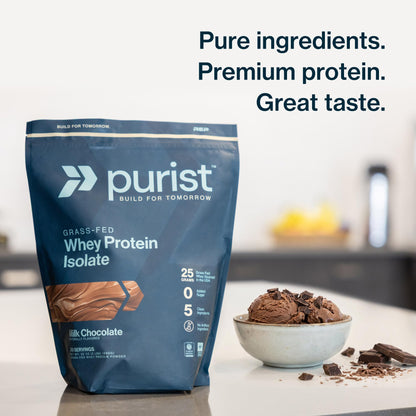 PURIST REP Whey Protein Powder, Premium Milk Chocolate Grassfed Isolate,Workout Recovery, Keto Friendly, Clean Nutrition Meal Replacement, Promotes Lean Muscle, Sugar and Gluten-Free Women Men, 2 Lb PURIST buy supplements Au
