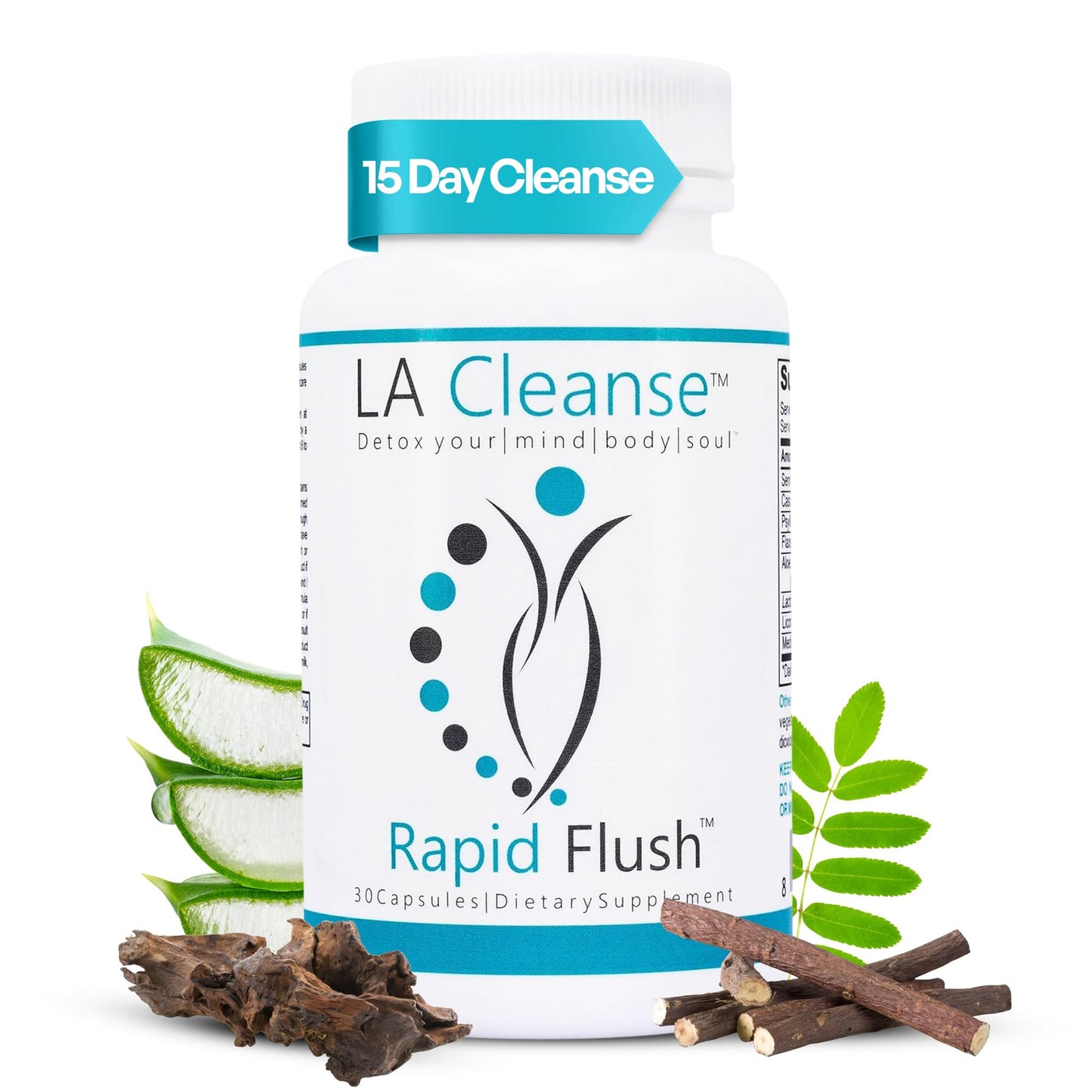 15 Day Cleanse and Detox - Rapid Flush 15 Day Gut Cleanse for Detox, Colon Cleanse, Gut Support - Enhance Digestion with Cascara Sagrada,