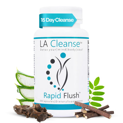 15 Day Cleanse and Detox - Rapid Flush 15 Day Gut Cleanse for Detox, Colon Cleanse, Gut Support - Enhance Digestion with Cascara Sagrada,