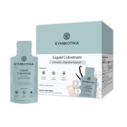 CYMBIOTIKA Liquid Colostrum, 1.5g Full Spectrum Colostrum, Grass-Fed Bovine Colostrum for Gut Health, Immune Support, Skin & Recovery
