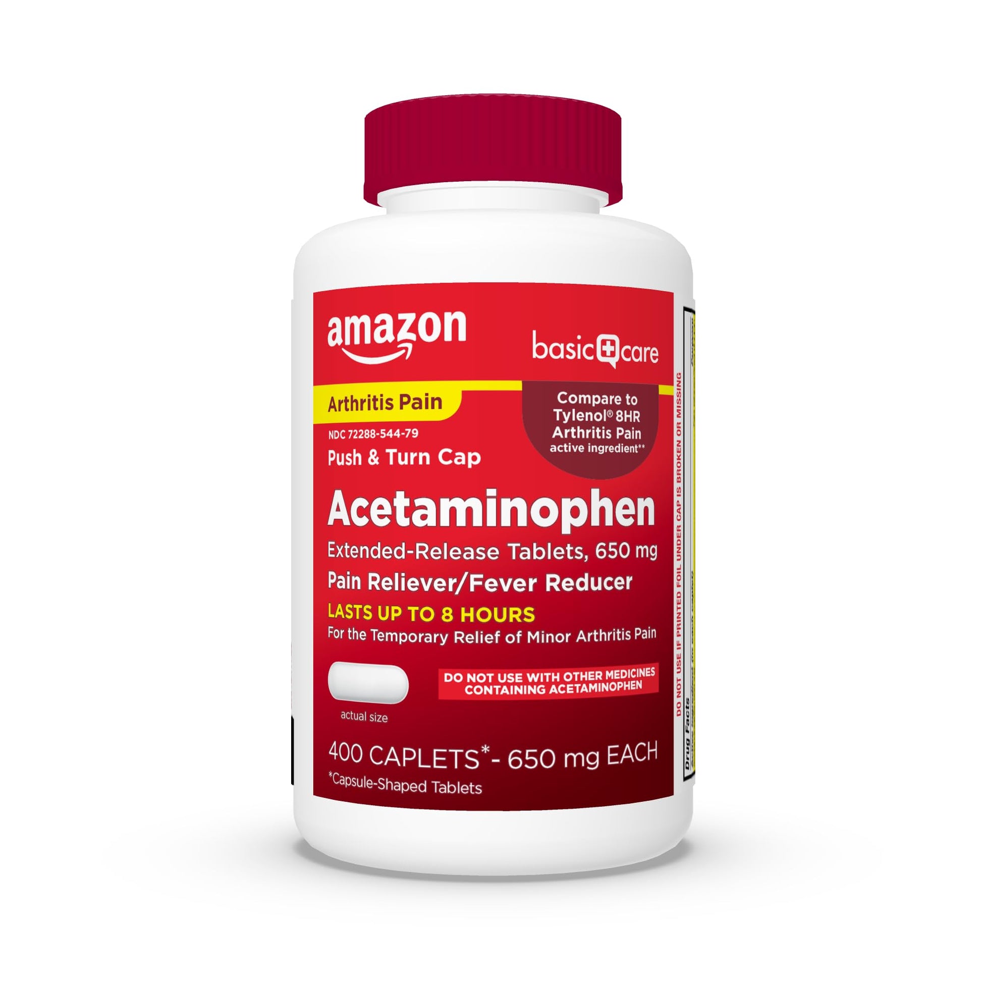 Amazon Basic Care Acetaminophen Extended-Release Tablets, 650 mg, Pain Reliever, Fever Reducer, Arthritis Pain, Headache, Backache, Menstrual Pain, 400 Count Amazon Basic Care buy supplements Au