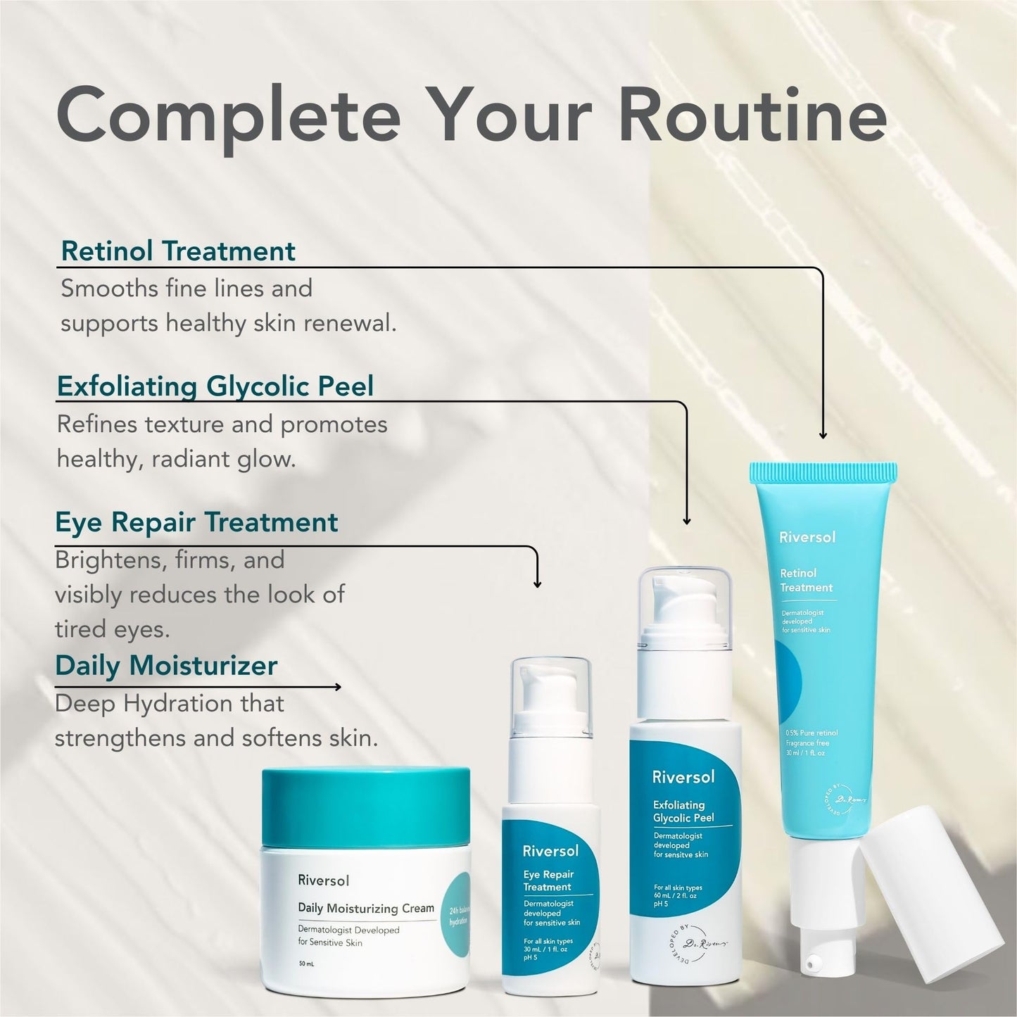 Riversol Rosacea Treatment for Face | Anti-Redness Serum for Sensitive Skin | Calming Redness Relief | Vitamin C & E | Anti-Aging Formula | Fragrance Free