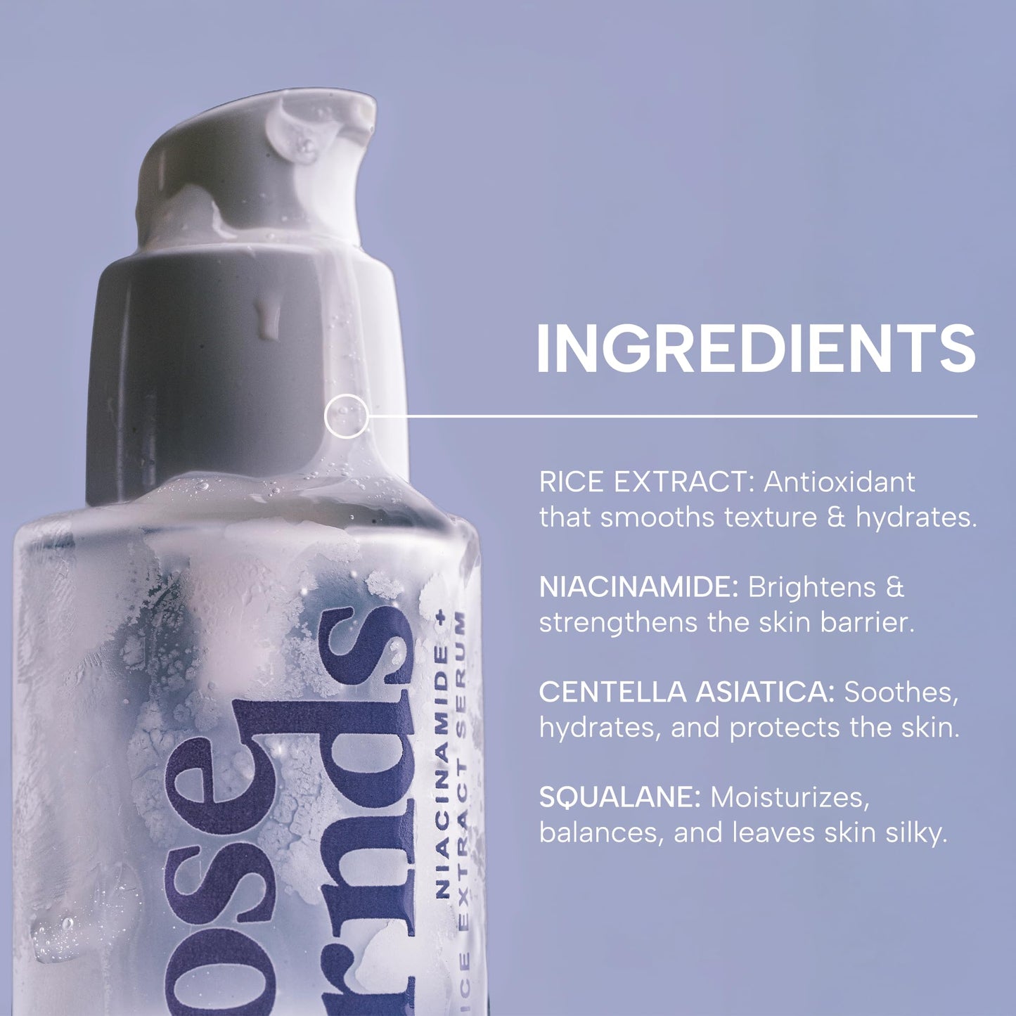 Niacinamide & Rice Extract Facial Serum – Hydrating Glow Face Serum with Hyaluronic Acid, Centella, and Licorice for Smooth Texture, Daily Radiance