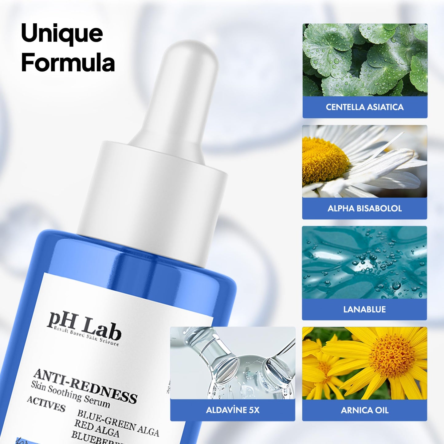 PhLab Anti Redness Serum, Reduces Capillary Cracks Appearance, Evens Skin Tone, Skin Soothing and Redness Reform Serum, 1.01 Fl Oz (Pack of 1)
