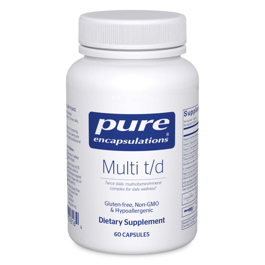 Pure Encapsulations Multi T/D - Multivitamin & Mineral Supplement - for Daily Wellness, Cardiovascular & Immune Health* - Rich in Vitamins & Minerals - Gluten Free & Vegetarian - 60 Capsules Pure EncapsulationsBuy Supplements Australia