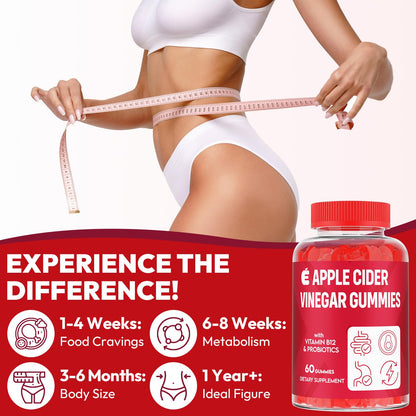 Apple Cider Vinegar Gummies 2000mg, Keto ACV Gummies with Probiotics, Keto Support & B12, Apple Cider Vinegar with Mother for Digestion, Metabolism,
