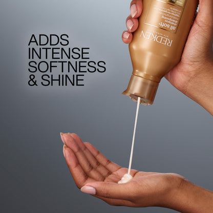 Redken All Soft Shampoo - Moisturizes & Hydrates Dry, Brittle Hair, Gently Cleanses and Softens, With Argan Oil, Safe For Color-Treated Hair, 16.9 Fl Oz