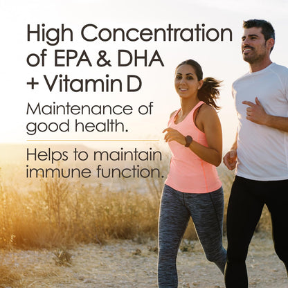 Triple Strength Omega 3 Fish Oil Supplements (2980mg), Wild Caught Fishoil, High EPA & DHA Liquid Fish Oil Omega 3 with Vitamin D, 2000mg EPA