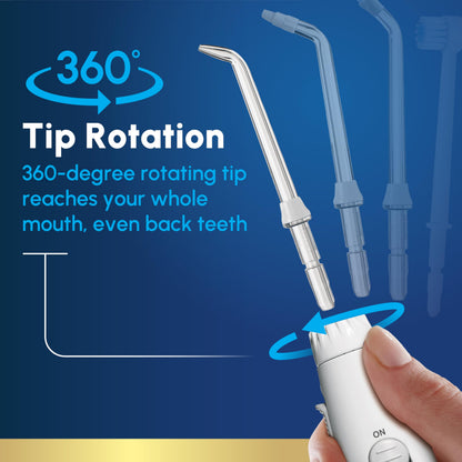 Waterpik Aquarius Water Flosser For Teeth Cleaning, Gums, Braces, Dental Care, Electric Power With 10 Settings, 7 Tips For Multiple Users And Needs, ADA Accepted, W