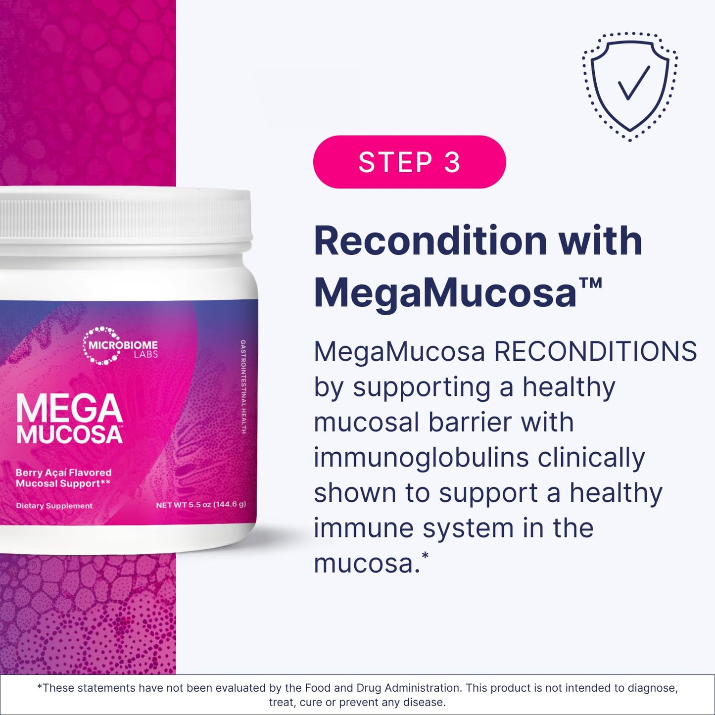Microbiome Labs Total Gut Restoration Kit (Powder) - 3-Product Gut Health Spore Based Probiotic, Prebiotic Powder & Mucosal Immunoglobulin + Amino Acids Supplement
