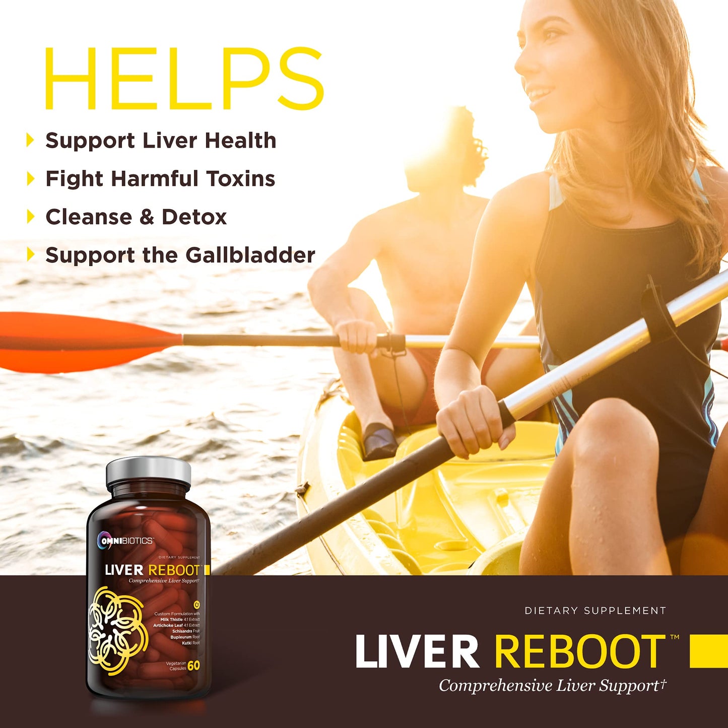 OmniBiotics Liver Cleanse Detox & Repair Supplement – Milk Thistle, Dandelion Root, Alpha Lipoic Acid, Artichoke Extract,
