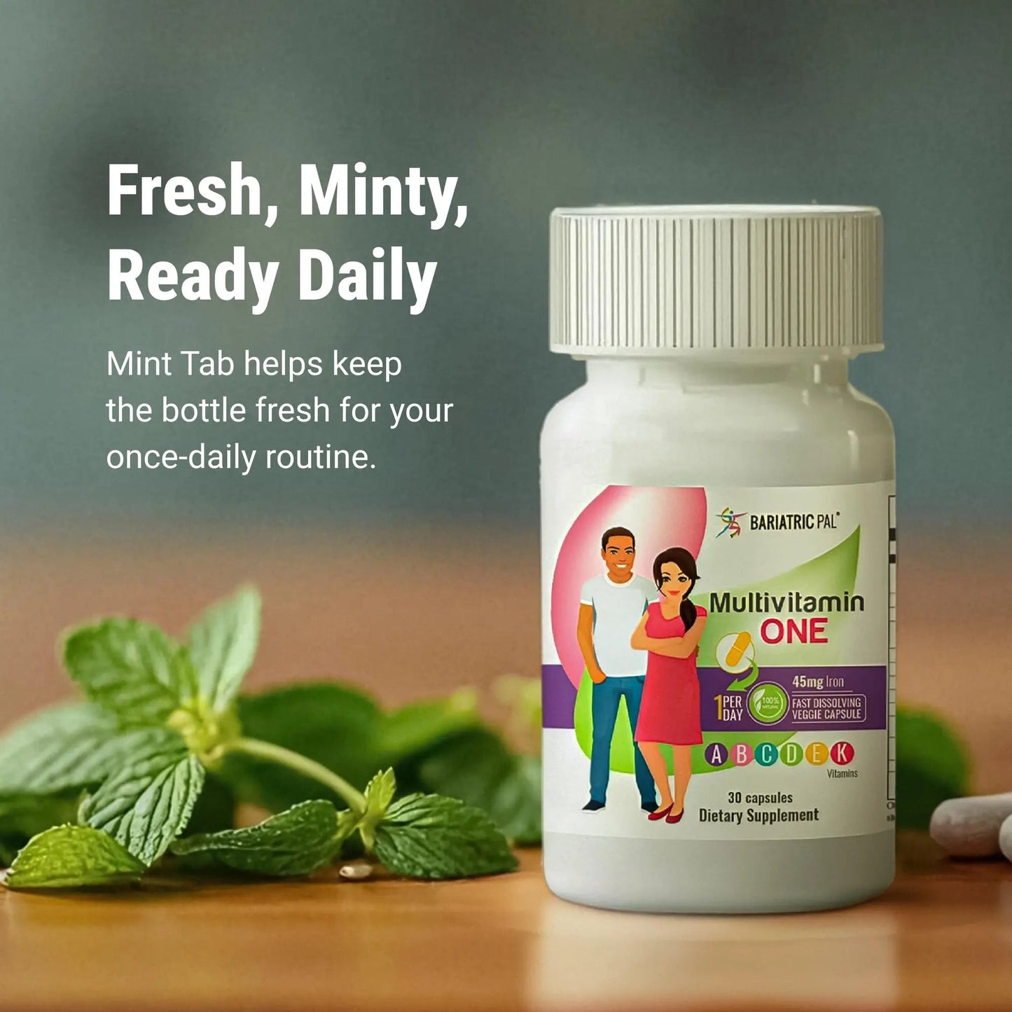 BariatricPal Multivitamin ONE 1 per Day! Bariatric Multivitamin Capsule with 18 mg of Iron | Easy to Swallow Capsule | BariatricPal