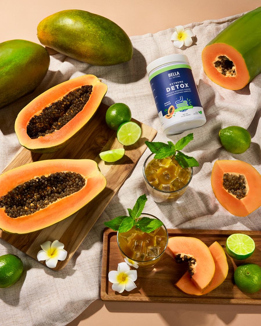Bella All Natural Extreme Detox Powder Papaya