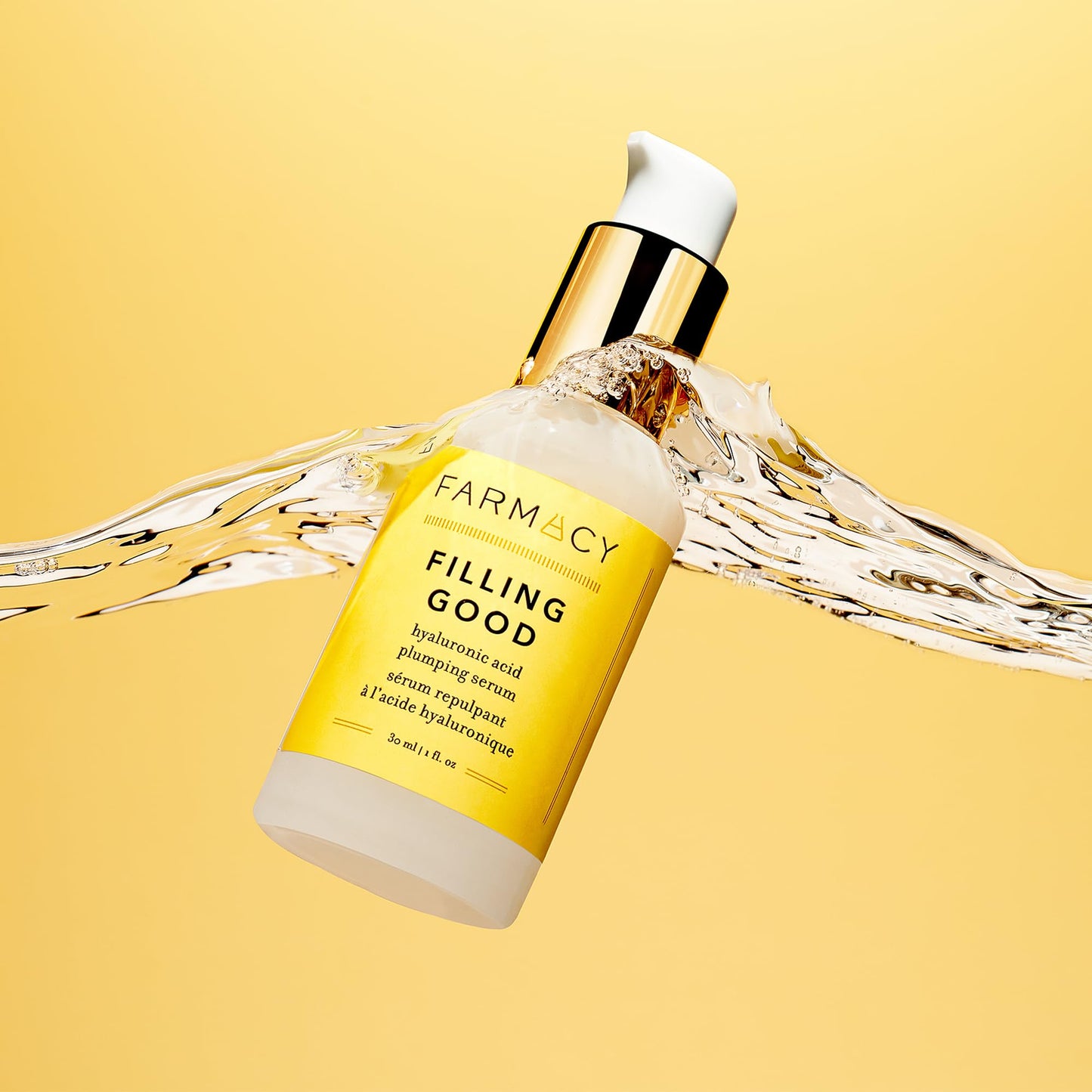 Farmacy Hyaluronic Acid Serum for Face - Filling Good Face Serum with Vegan Collagen Peptides - Helps Smooth Fine Lines + Wrinkles
