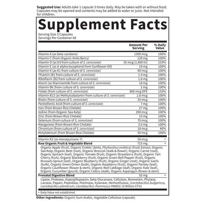 Garden Of Life, Raw Vitamin Code Prenatal, 180 Vegetarian Capsules