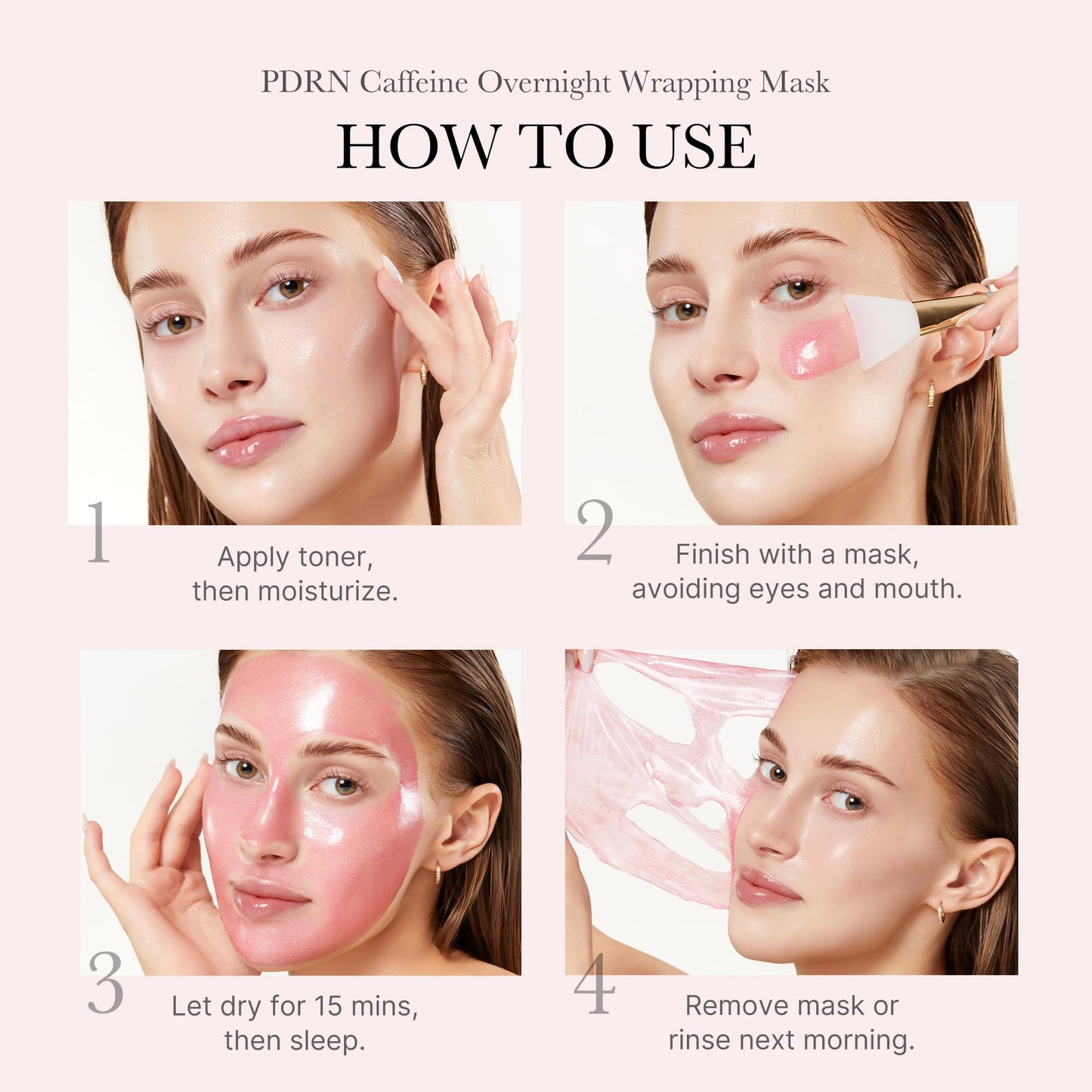 medicube Wrapping Mask PDRN Caffeine Overnight Peel Off Facial Mask | Firming, Depuffing & Hydration | Caffeine, Collagen For Refined, Glass Skin & Face Contour