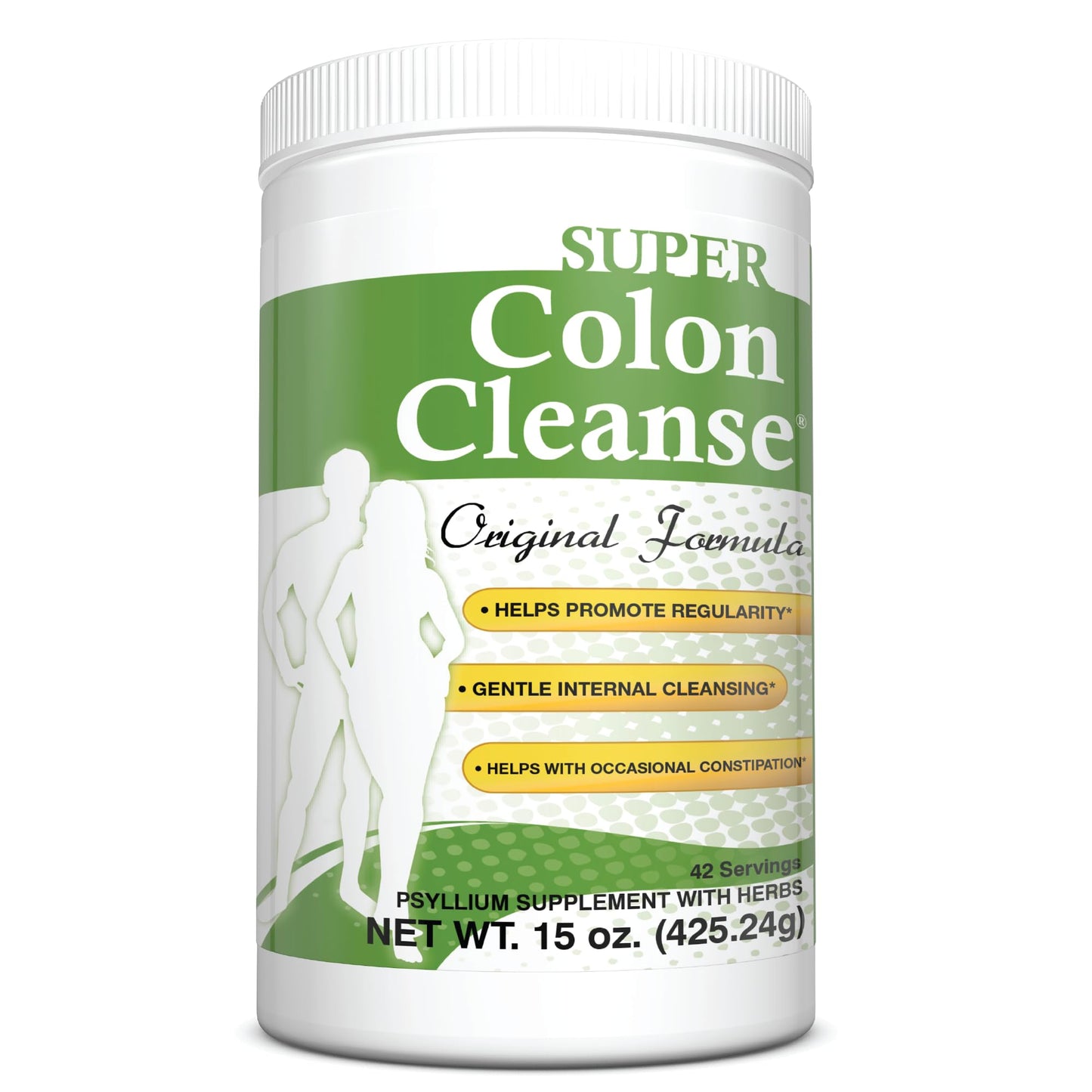 Health Plus Super Colon Cleanse Original Formula (1990-2025), 15 oz Powder, 42 Servings, with Psyllium Husk and Senna Leaf