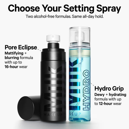 Milk Makeup Hydro Grip Set + Refresh Spray with Hyaluronic Acid – Sets Makeup + Hydrates Skin for Up to 12 Hours – Long-Lasting, Alcohol-Free Facial Mist for Dewy, Radiant Skin – 1.69 oz Milk MakeupBuy Supplements Australia