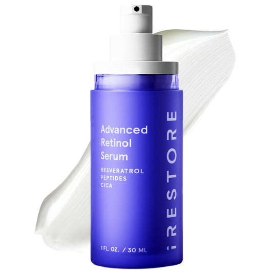 iRestore Retinol Serum for Face - 1% Retinol with Peptides & Hyaluronic Acid - Anti Aging Night Serum for Sensitive Skin - Fragrance Free