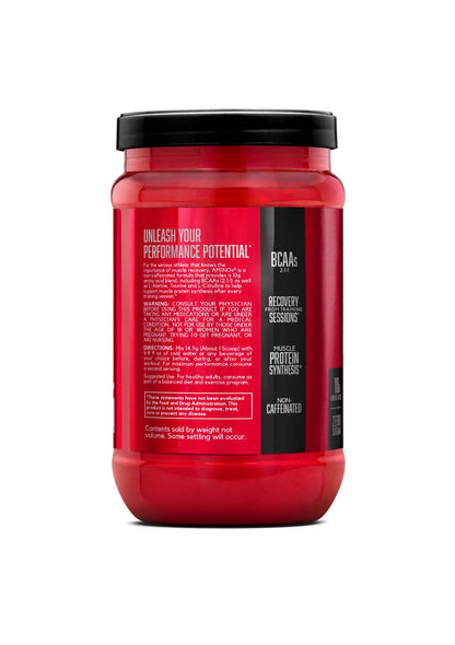 BSN Amino X Muscle Recovery & Endurance Powder with BCAAs, 10 Grams of Amino Acids, Keto Friendly, Caffeine-Free, Support Endurance, Zero Sugar, Blue Raz,