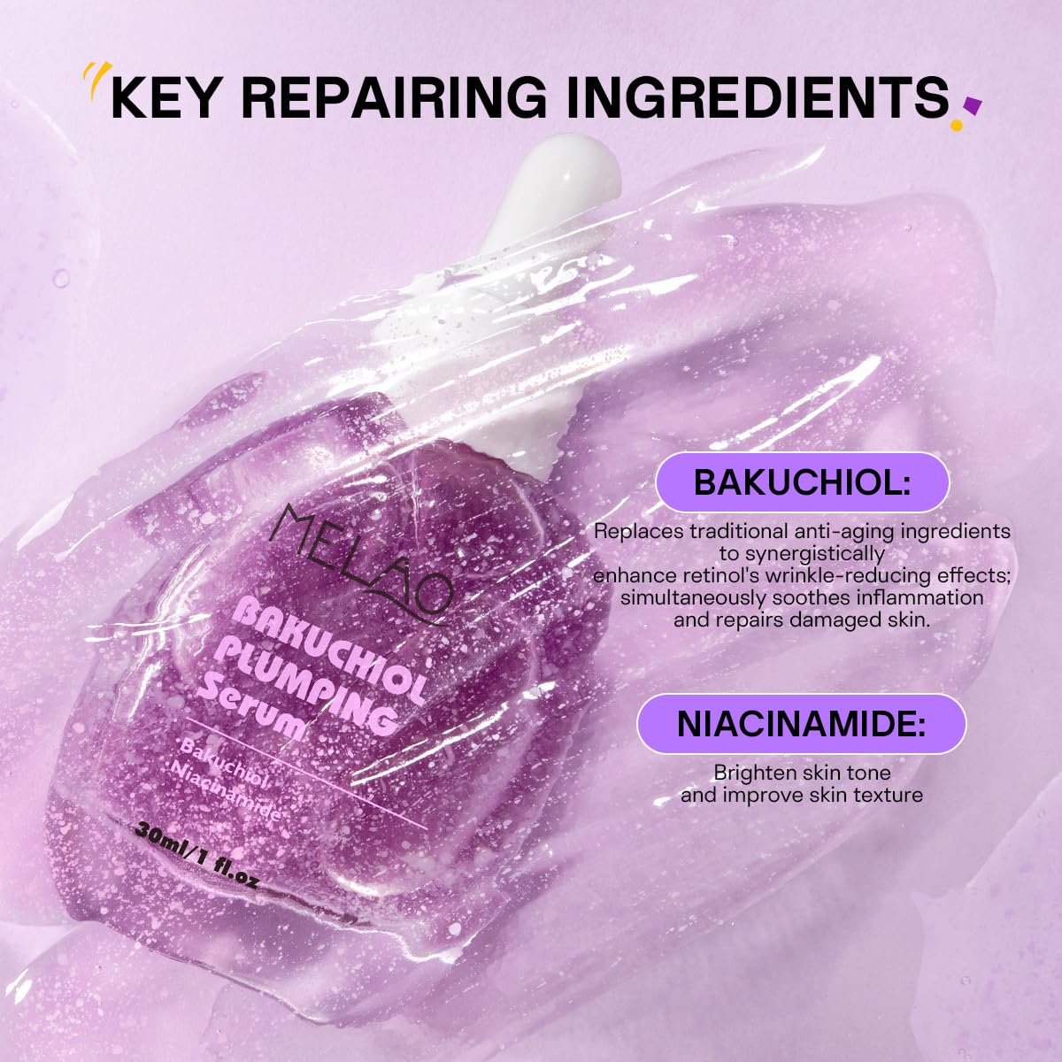 Face Serum with Niacinamide 4% | Vitamin C, Bakuchiol, NAD+ Collagen Peptide, Kojic Acid Turmeric Options | Korean Skincare for Brightening, Anti-Aging & Hydrating