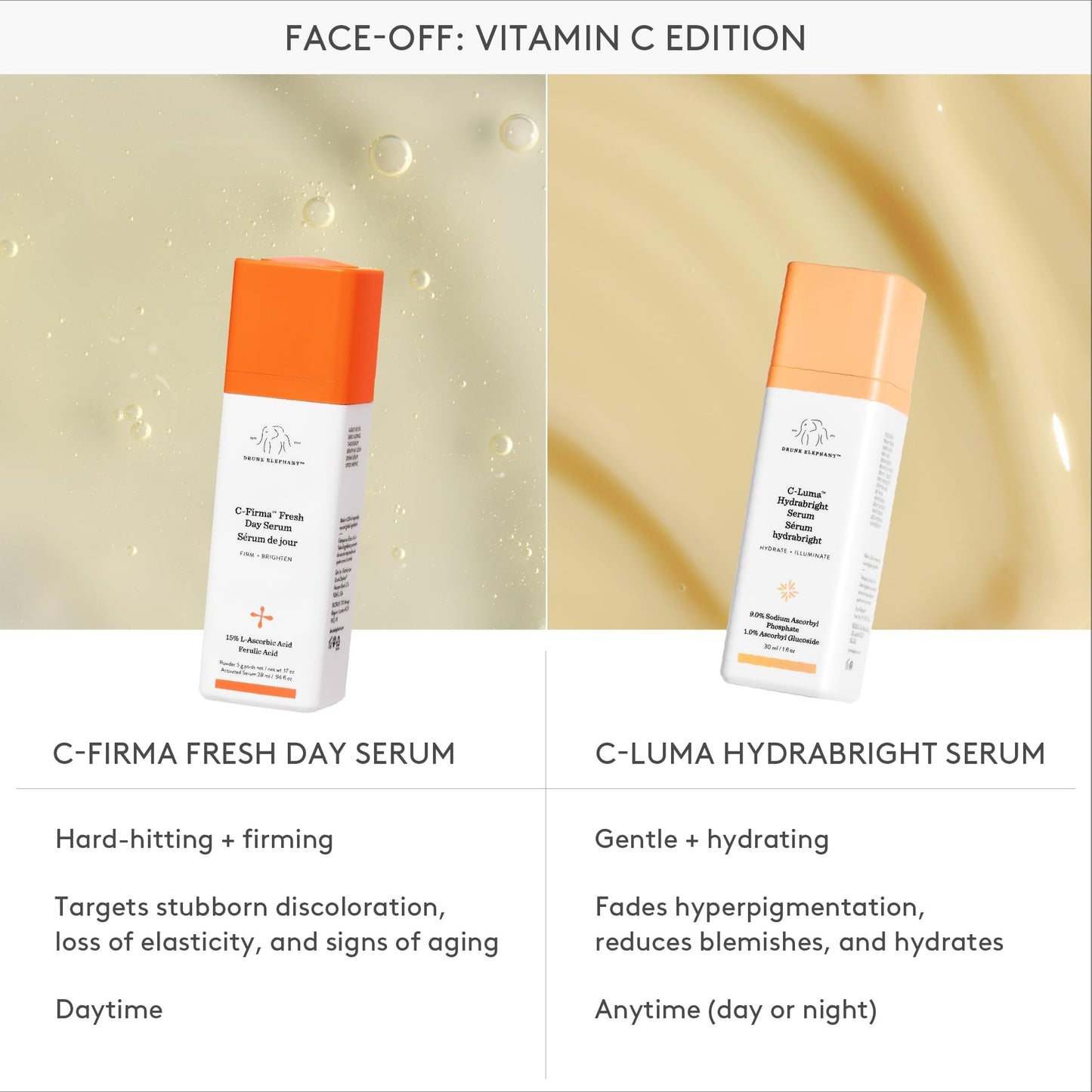 Drunk Elephant C-Firma Fresh Day Serum - 28 ml/.94 fl oz - 15% Illuminating Vitamin C - Clean Clinical Skincare - Cruelty-Free - Dermatologist-Tested
