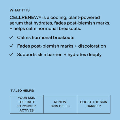 CLEARSTEM - CELLRENEW - Collagen Stem Cell Serum - Acne + Youthful Skin Face Serum - Hyaluronic Acid, Reishi, Aloe Vera - Facial Skin Care Products