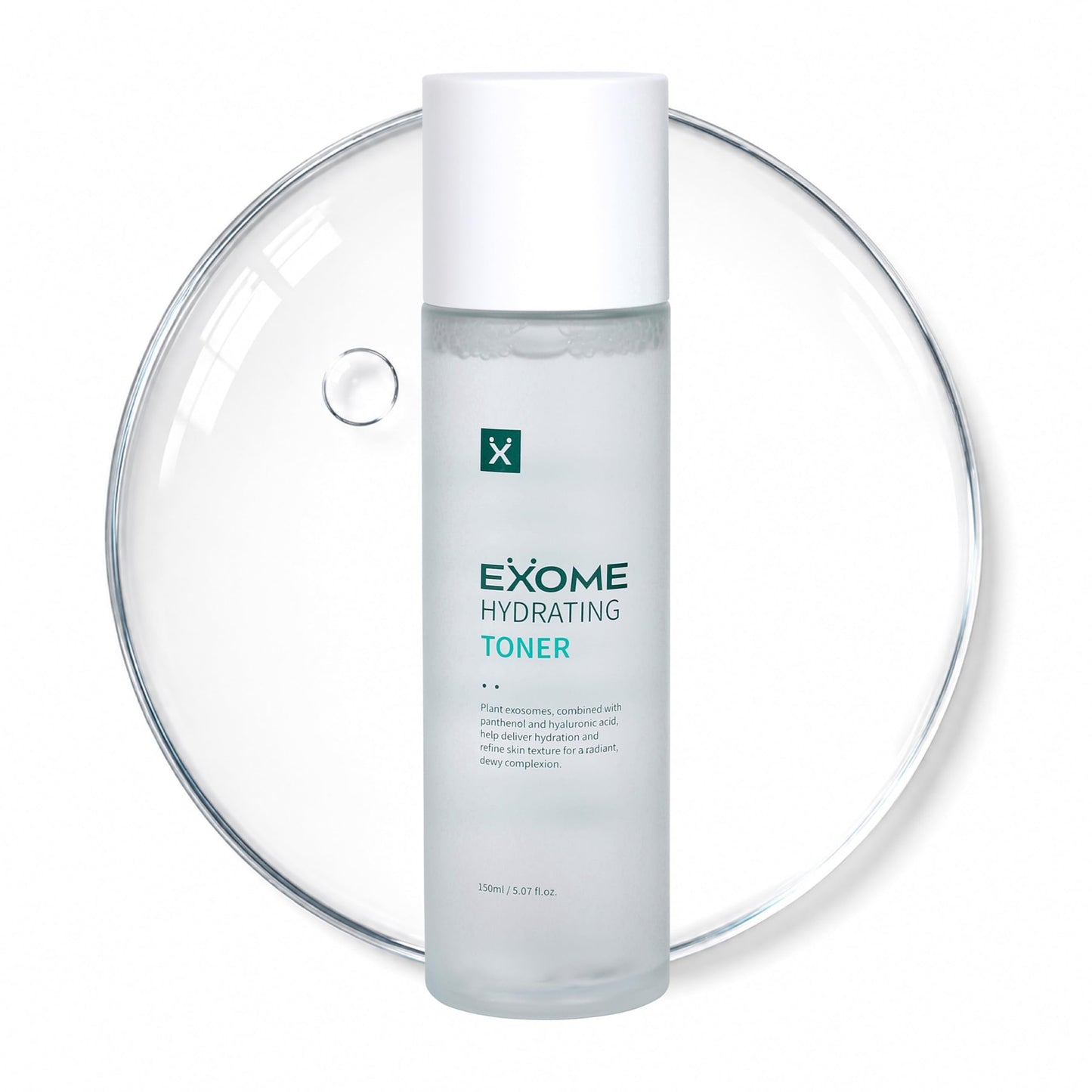 Exome Hydrating Toner, Greenery Aqua Base Starter for Glow Skin, Resveratrol Protective Barrier & 9-Peptide Complex for Elasticity & Wrinkle Care