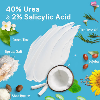 Ebanel Bundle of 40% Urea Cream 4.6 Oz, and 2.5% Retinol Moisturizer