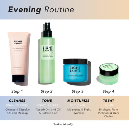 Eight Saints Skin Care Up the Anti Night Cream Face Moisturizer to Reduce Fine Lines and Wrinkles, Anti Aging Cream For Face & Neck with Hyaluronic Acid