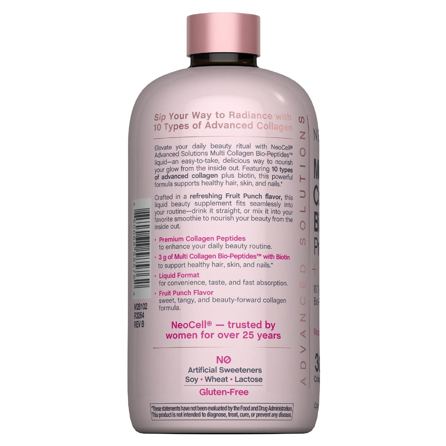 NeoCell Liquid Multi Collagen Peptides | 16 fl oz | with Biotin | Advanced Nourishing Formula | 10 Types of Bio-Peptides