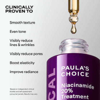 Paula's Choice CLINICAL 20% Niacinamide Vitamin B3 Concentrated Face Serum, Anti-Aging Serum for Face, Treatment for Discoloration