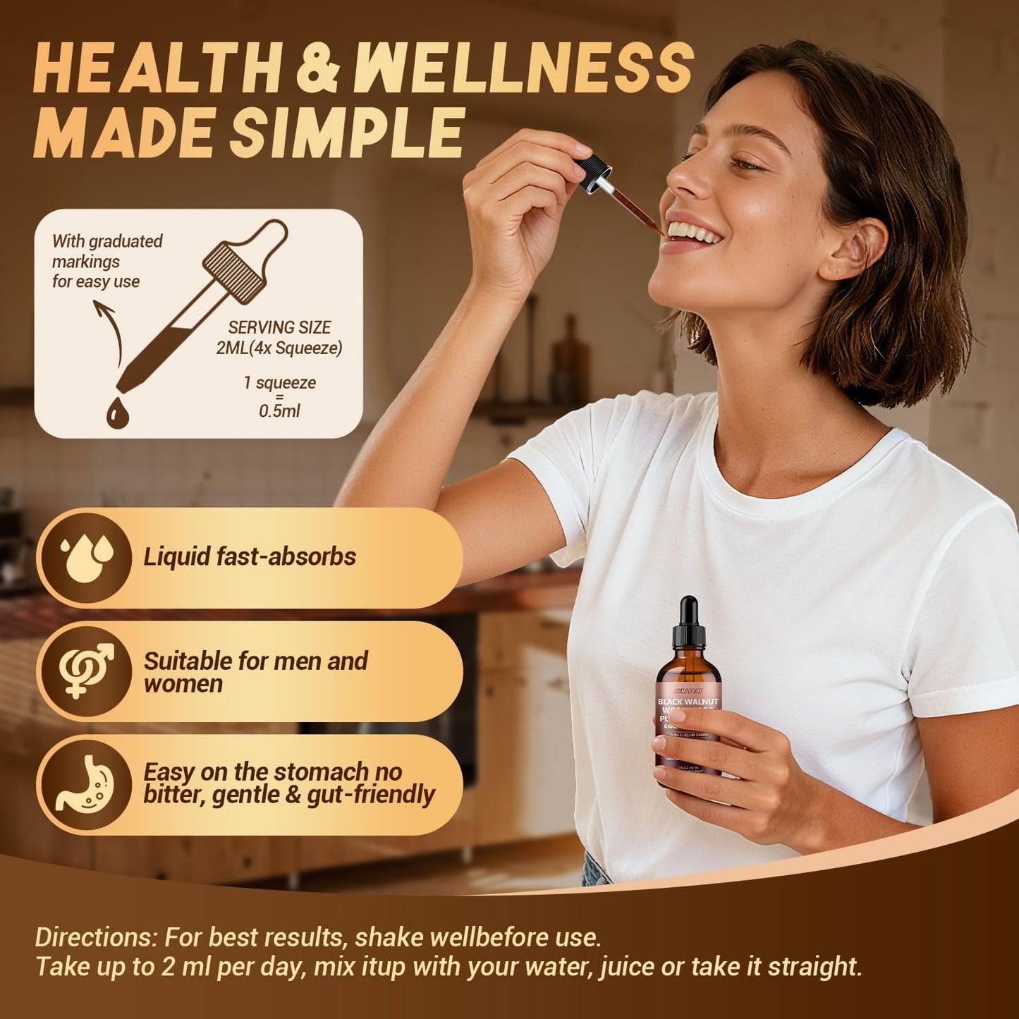 21-in-1 Wormwood Black Walnut Clove Parasite Cleanse,Pumpkin Seed, Garlic, Oregano, Berberine - Gentle Gut Cleanse & Digestive Health - Alcohol-Free,