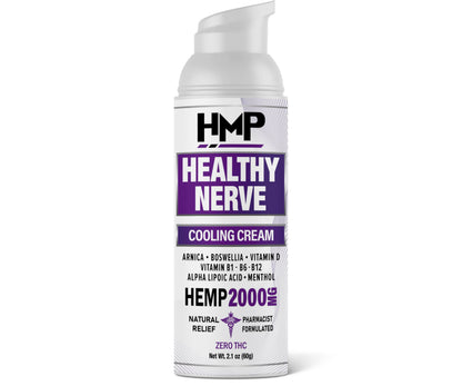 HMP BRANDS Neuropathy Cream Nerve Hemp Cream 2000mg Maximum Strength for Feet, Hands, Legs, Toes, Back. Natural Arnica, Vitamin D3 B1 B6 B12 w Menthol, Made in USA 2.1oz HMP BRANDSBuy Supplements Australia