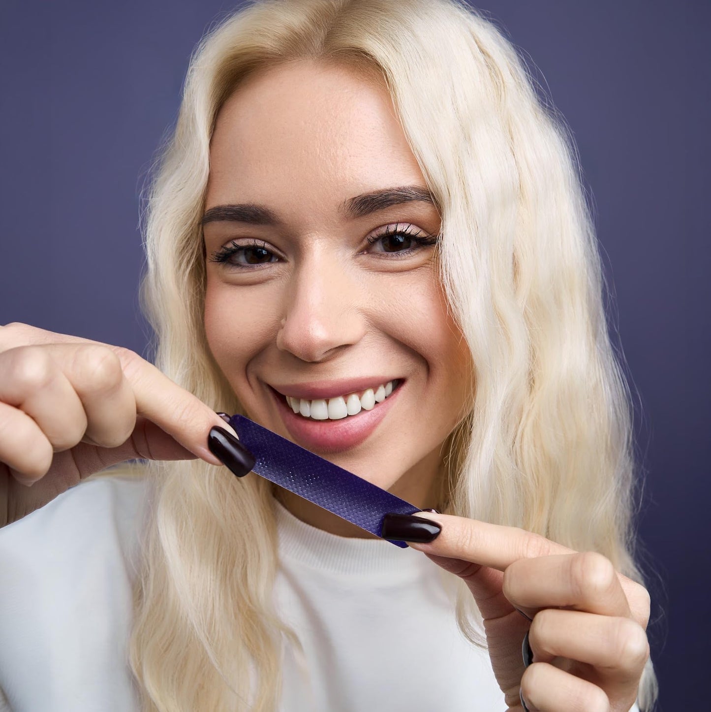 DRDENT Purple Teeth Whitening Strips 21 Treatments - Safe for Enamel - Non Sensitive Teeth Whitening