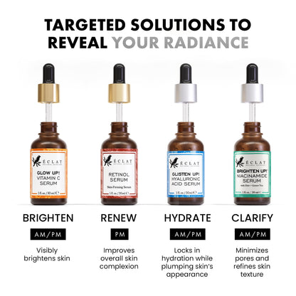 Eclat Skincare Vitamin C Serum - Skin Care for Dark Spots, Vitamin C Serum for Face with Hyaluronic Acid, Ferulic Acid, & Vit E