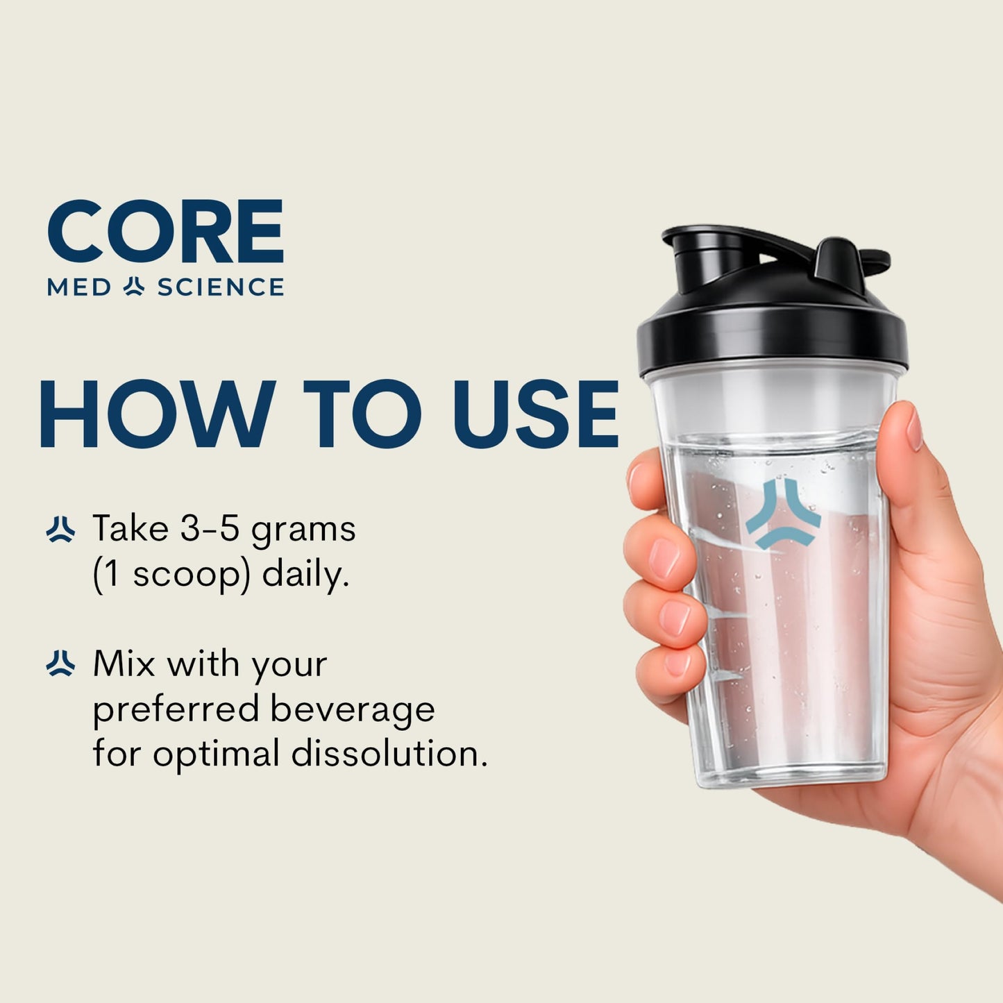 Core Med Science Creatine Monohydrate Powder 90 Servings - NSF Certified for Sport, 5g Pure Micronized Creatine, Unflavored Supplement for Strength, Recovery
