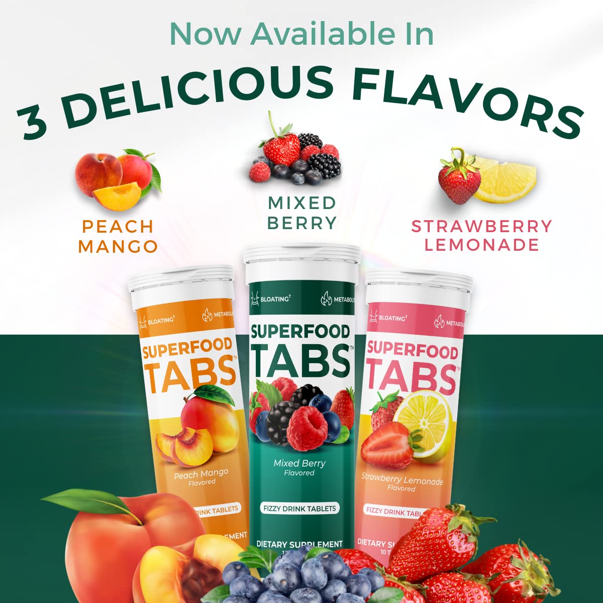 Superfood Tabs Superfoods Company Detox Cleanse Drink - Supplement for Women & Men- Support Healthy Weight- Improve Digestive Health & Bloating Relief