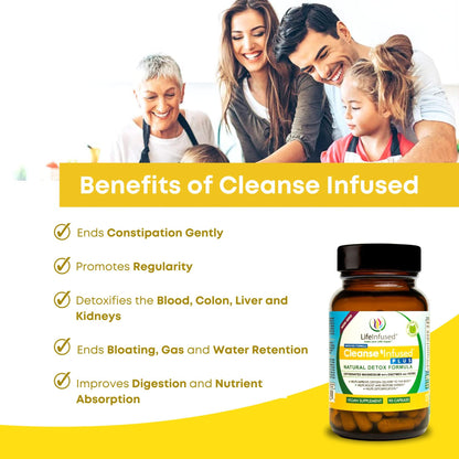 Life Infused Cleanse Infused Plus Digestive Support Supplement – Oxygenated Magnesium with Enzymes & Herbs, Supports Digestive